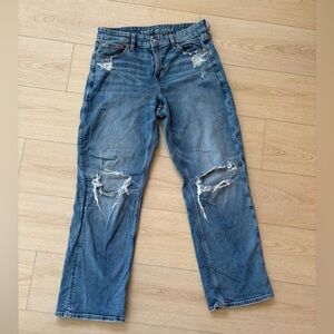 American Eagle Curvy Straight Blue Jeans
